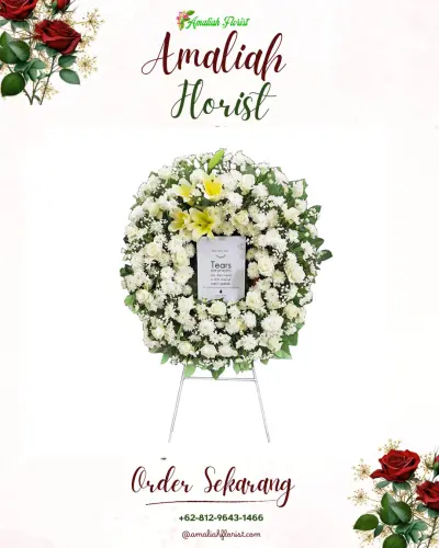 Krans Bunga Duka Cita di Bungaya Kangin